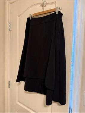 Worthington navy Asymmetrical Wrap Skirt